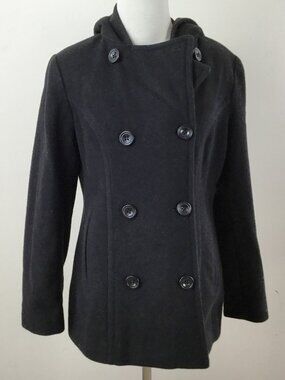 AK Anne Klein Wool Blend Black Coat 2